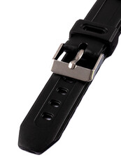 Unisex plastový černý řemínek k hodinkám P013