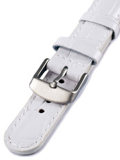 Unisex kožený bílý řemínek k hodinkám W-080-D