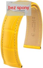 Žlutý kožený řemínek Hirsch Speed 07407472-2 (Aligátoří kůže) Hirsch Selection