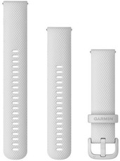 Řemínek Garmin Quick Release 20mm, silikonový, bílý, bílá přezka (Venu, Venu Sq, Venu 2 plus aj.) + prodloužená část