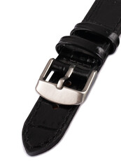 Unisex kožený černý řemínek k hodinkám W-140-A