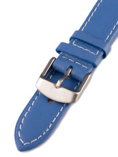 Unisex kožený modrý řemínek k hodinkám W-00-F
