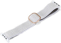 Řemínek pro Apple Watch, nylonový, bílý, Rose gold přezka (pouzdra 42/44/45mm)