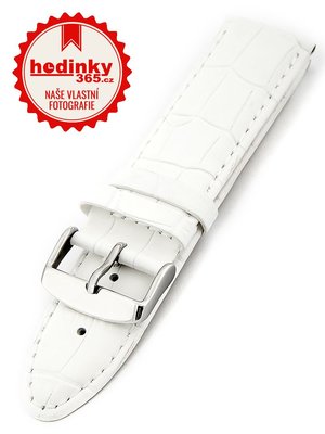Unisex kožený bílý řemínek k hodinkám HYP-01-WHITE