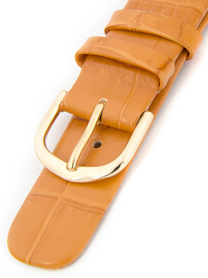 Dámský kožený oranžový řemínek k hodinkám W-414-D