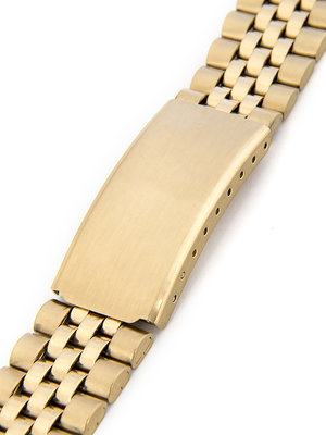 Unisex kovový zlatý náramek na hodinky AU-092