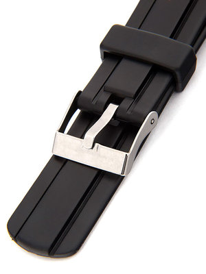 Unisex plastový černý řemínek k hodinkám P064