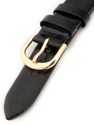Dámský kožený černý řemínek k hodinkám R1-BK3
