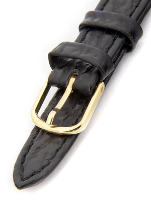 Dámský kožený černý řemínek k hodinkám R2-BK3