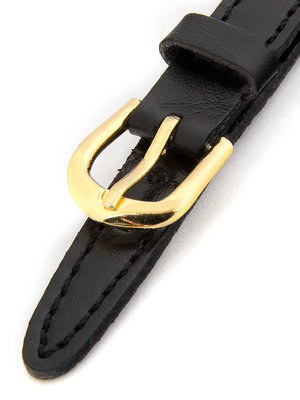 Dámský kožený černý řemínek k hodinkám R3-BKG3