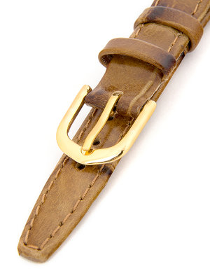 Dámský kožený hnědý řemínek k hodinkám A-91