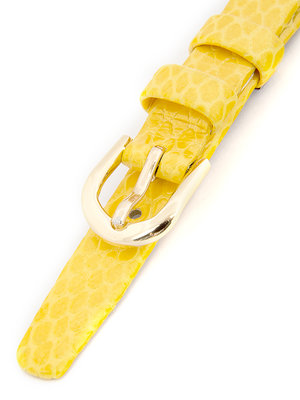Dámský kožený žlutý řemínek k hodinkám R1-YL1