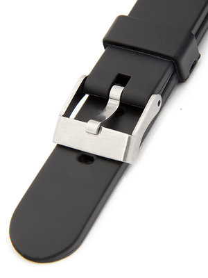 Unisex plastový černý řemínek k hodinkám P009