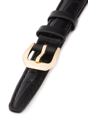 Dámský kožený černý řemínek k hodinkám R1-BK4