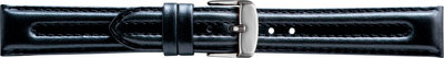 Unisex kožený černý Condor řemínek k hodinkám 057.01RW