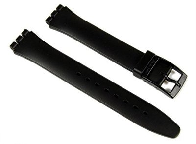 Pánský černý pryžový řemínek k hodinkám Swatch AG0003XL