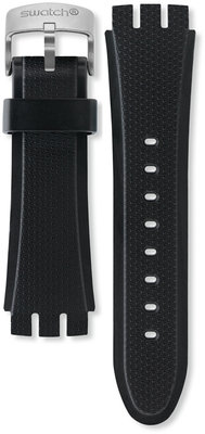 Pánský černý pryžový řemínek k hodinkám Swatch AYOS433