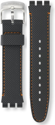 Unisex černý pryžový řemínek k hodinkám Swatch AYCS514