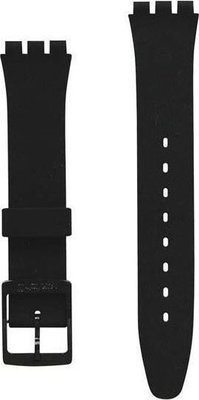 Unisex černý silikonový řemínek k hodinkám Swatch AGB247T