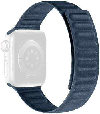 Řemínek pro Apple Watch 42/44/45mm, textilní magnetický tah, modrý