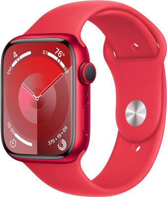 Apple Watch Series 9 GPS + Cellular 45mm (PRODUCT)RED hliníkové pouzdro s (PRODUCT)RED sportovním řemínkem - S/M