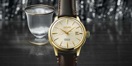 Seiko Presage Cocktail Time představení – Zlaté sake "Houjou"