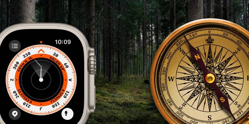 Teď – Apple Watch Ultra, kdysi – Bronzový kompas