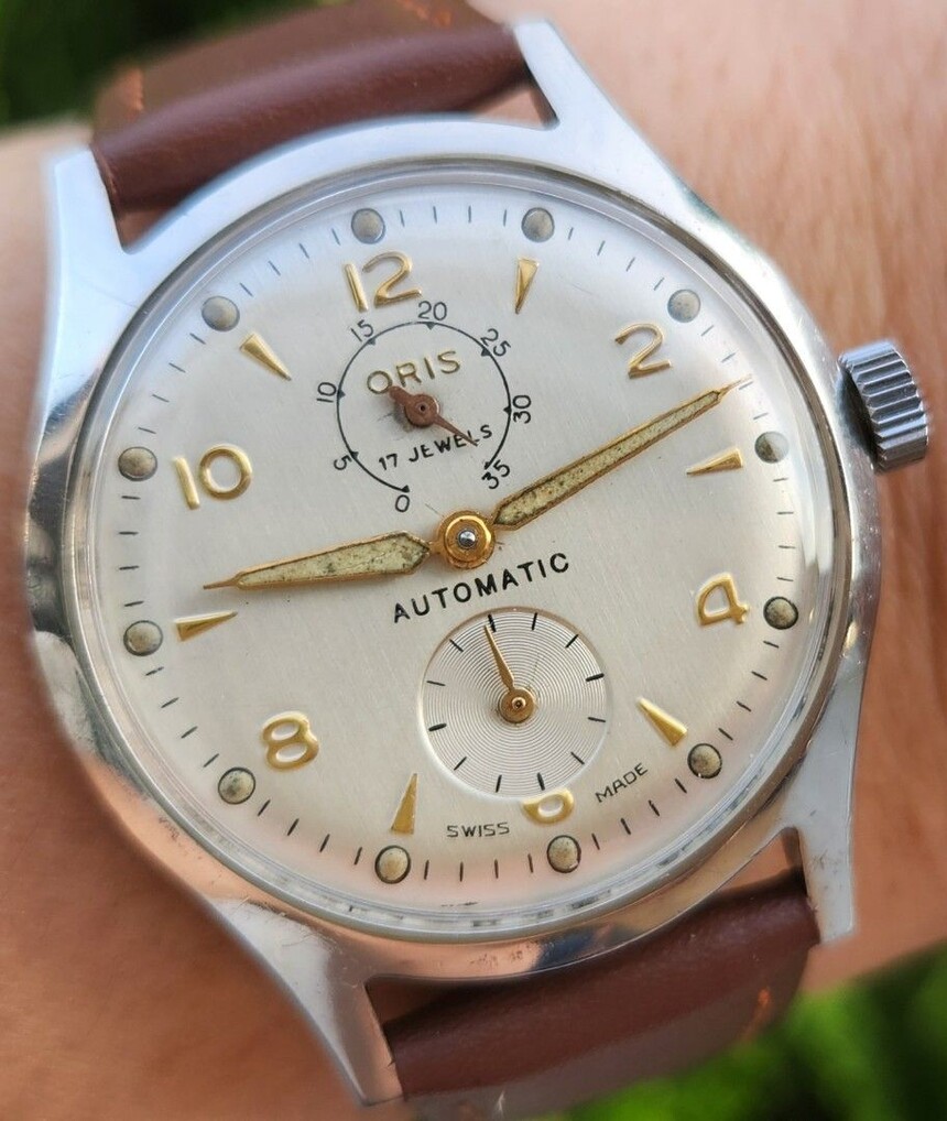 První automatické hodinky Oris, 1952. Zdroj: carousell.com