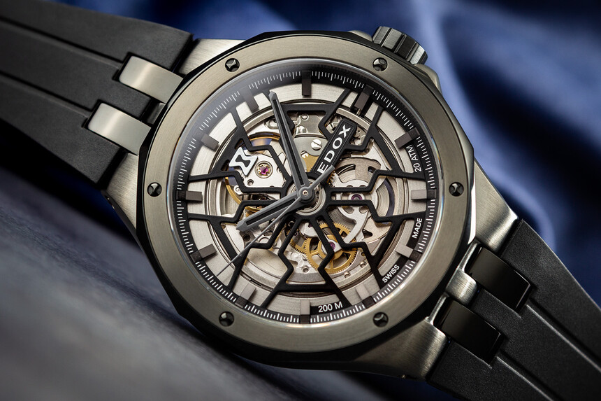 Skeletonové hodinky Edox Delfin Mecano.
