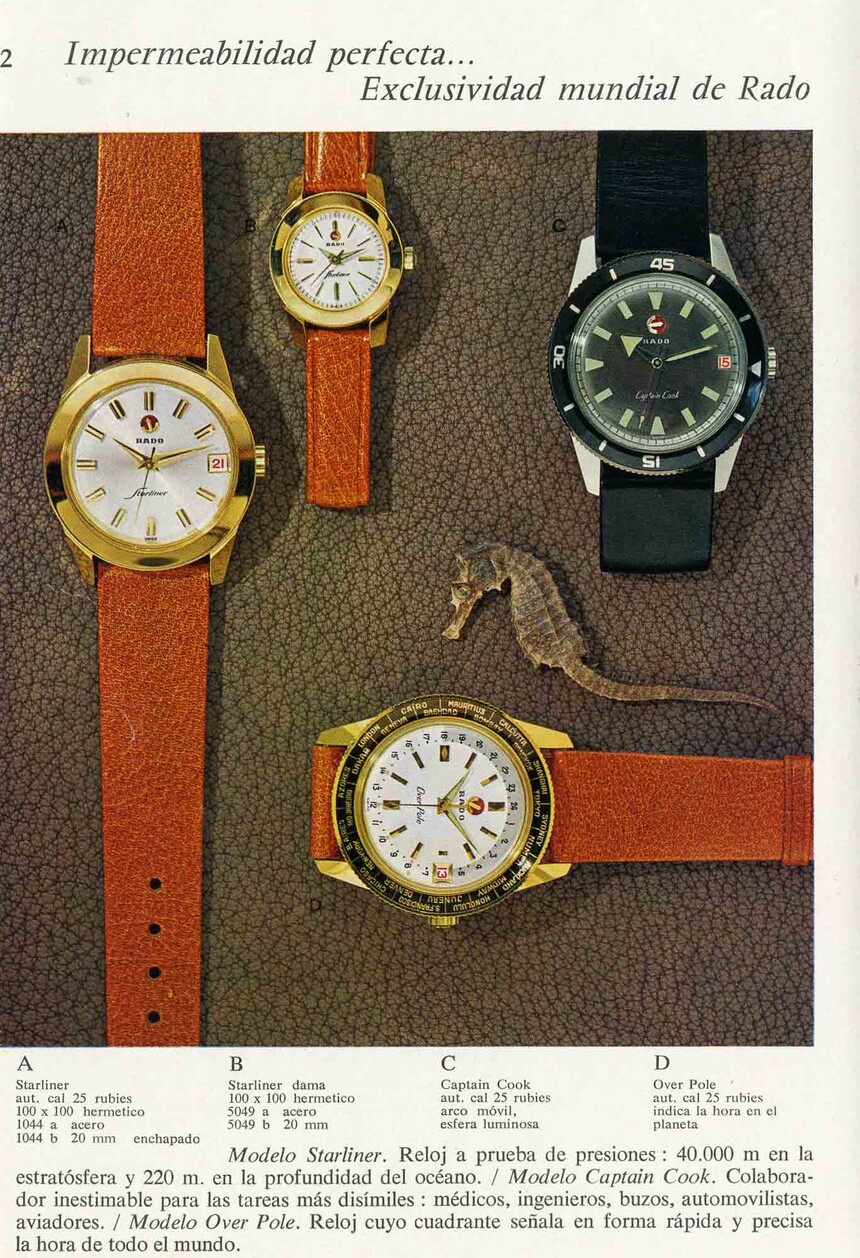 Z katalogu Rado z počátku 60. let. Foto: S laskavým svolením fratellowatches.com