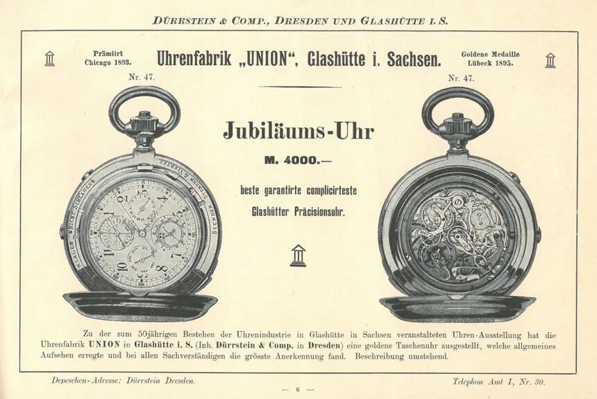 Hodinky Grand Complication. Zdroj: www.union-glashuette.com
