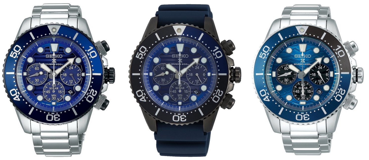 seiko solar chronograph save the ocean