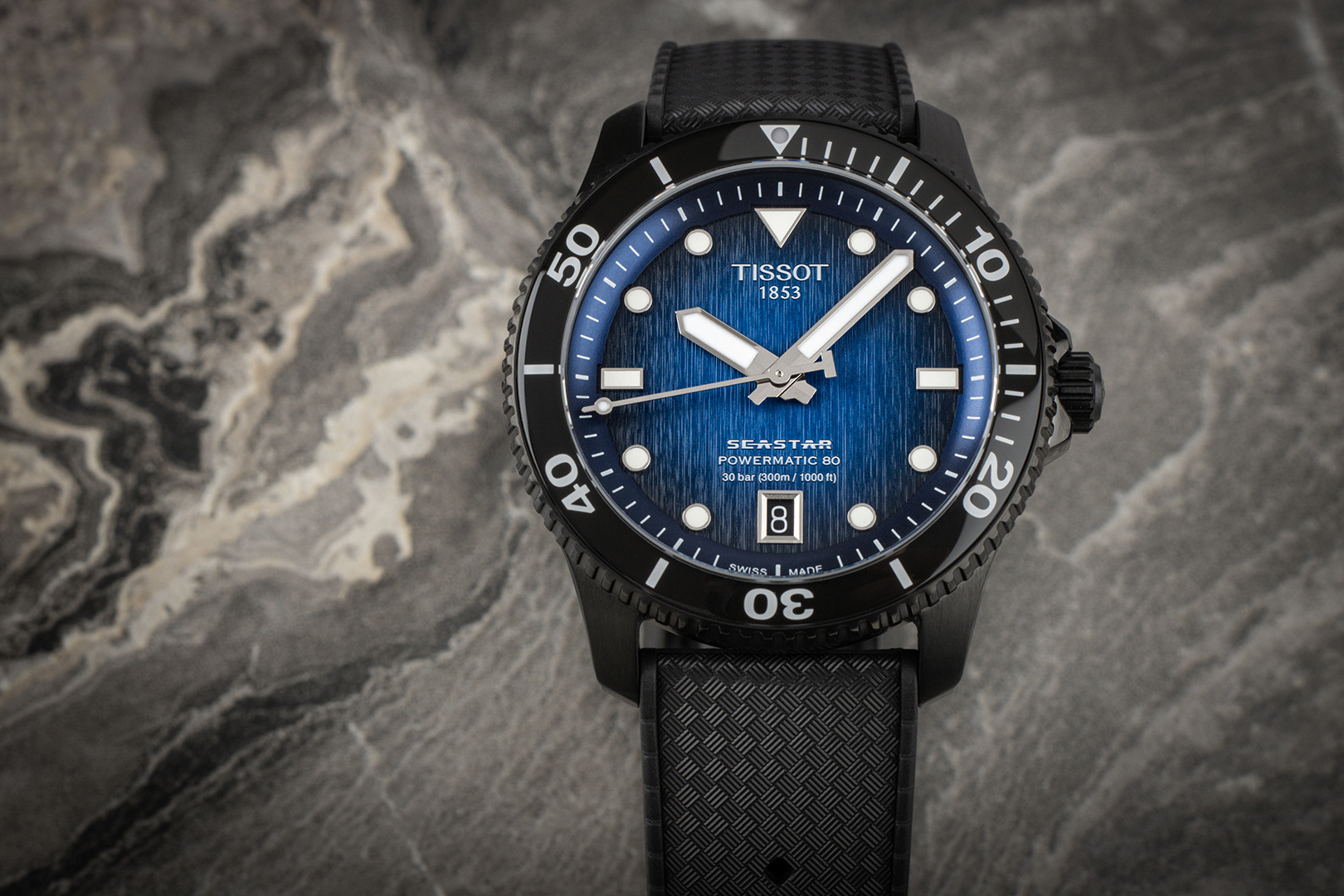 Tissot Seastar 1000 Powermatic 80 Watch - 40mm Dive Watch With 300m Water Resistance