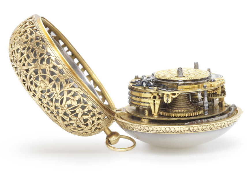 Kapesní hodinky, 17. století, Tomas Tompion. Foto: https://www.watchpro.com