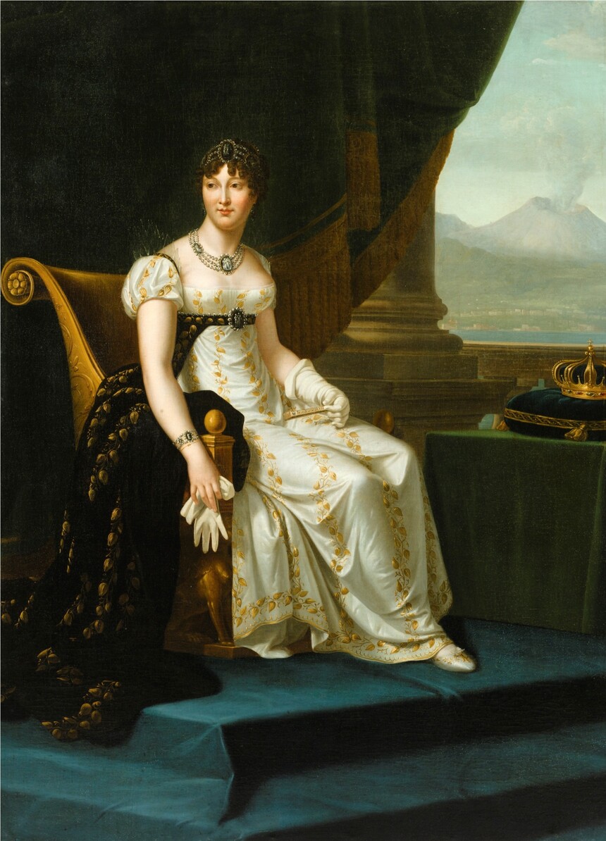 Díky nákupu 34 hodin a hodinek z let 1808 až 1814 se ambiciózní a velmi krásná Caroline Murat, královna Neapole, snadno zařadila mezi nejlepší zákazníky značky Breguet. Právě pro ni Abraham-Louis Breguet vytvořil vůbec první hodinky určené k nošení na zápěstí, které se staly inspirací pro kolekci Reine de Naples.