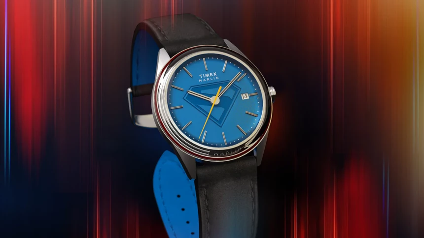 Timex Marlin Superman vznikl jako limitovaná edice ve spolupráci s režisérem filmu Superman Jamesem Gunnem.