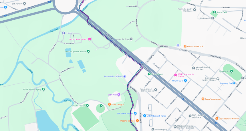 Fialová – Forerunner 970, modrá – Balance 2