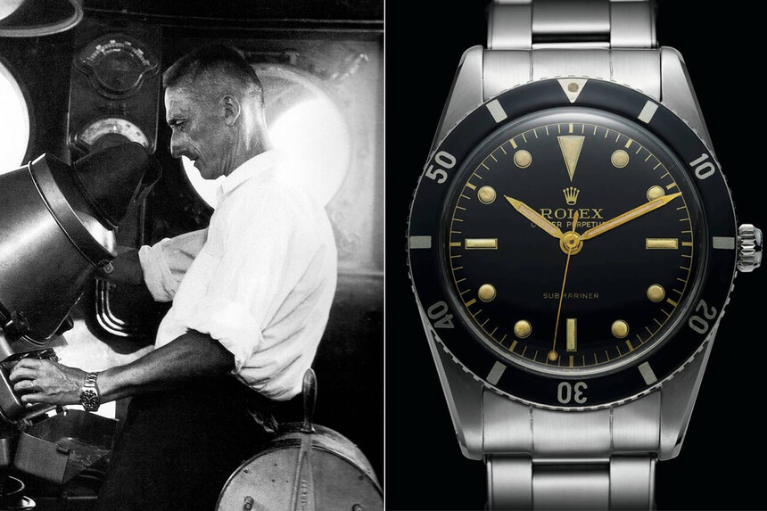 Jacques Cousteau měl řadu potápěčských hodinek. Rolex Submariner nechyběly.