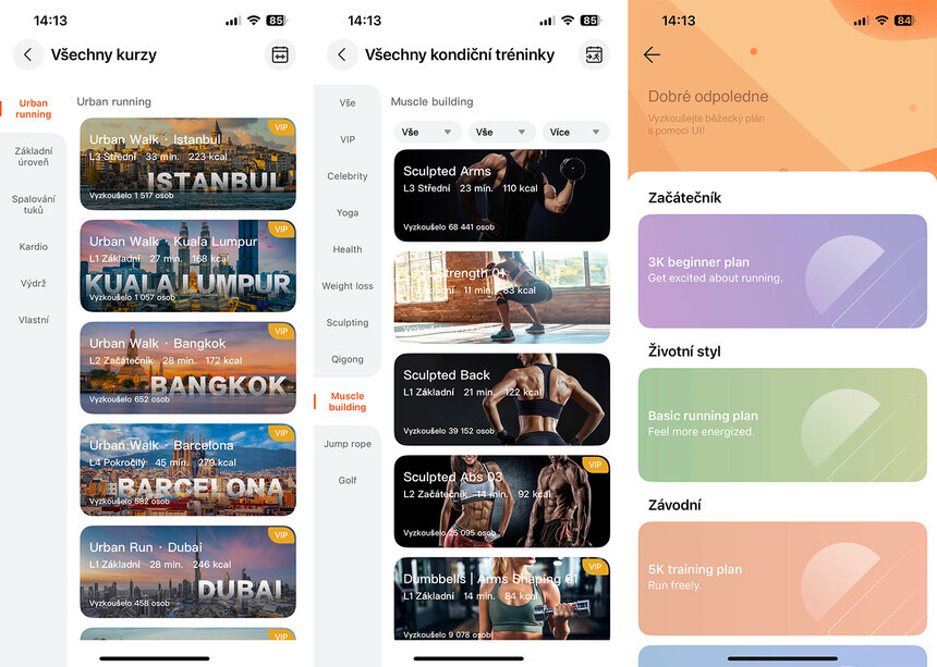 Screenshot z aplikace Huawei Health