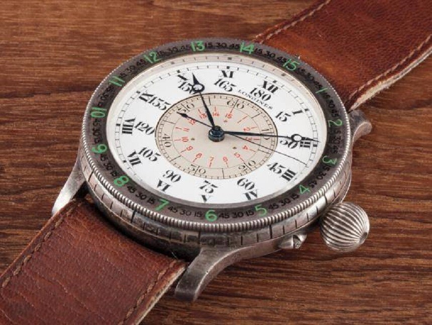 Lindbergh Hour Angle ve stříbrném provedení, vybavené ručně natahovaným strojkem Longines kalibru 18.69N