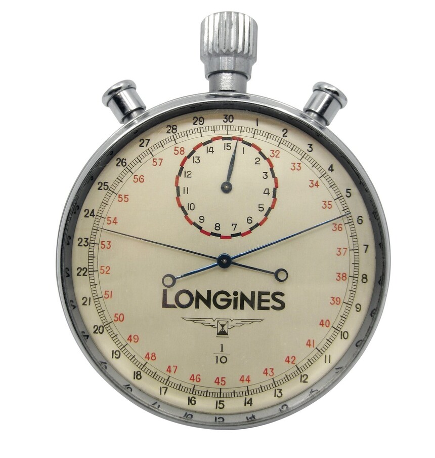 V roce 1939 představil Longines slavný „vysokofrekvenční lyžařský časovač“ vybavený strojkem s frekvencí 36 000 kmitů za hodinu, schopným měřit desetiny sekundy, který se stal standardem ve sportovním měření času. Foto: europastar.com