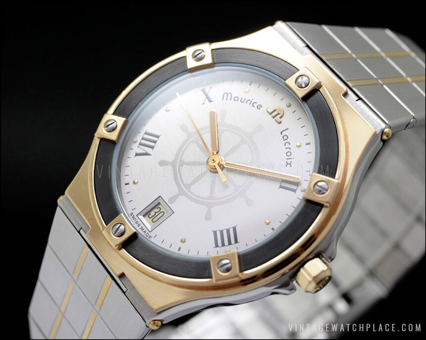 Aikon má vycházet z modelu Maurice Lacroix Calypso z roku 1990. Zdroj: https://vintagewatchplace.com/