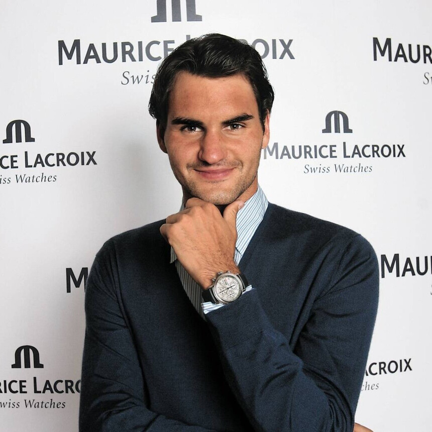 Roger Federer s hodinkami Maurice Lacroix.