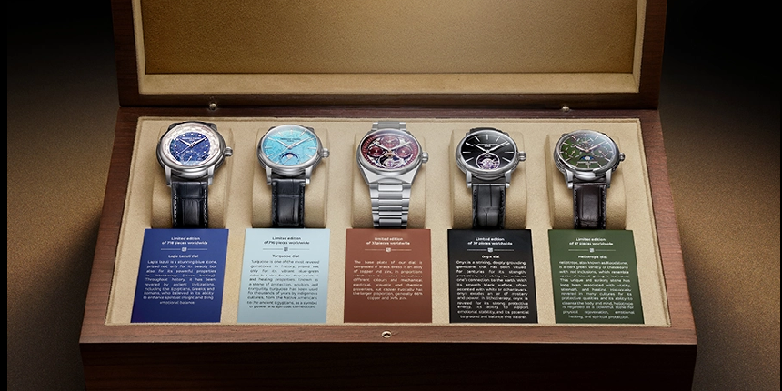 The Elements Collection obsahující pět modelů s kamennými číselníky. Zdroj: www.frederiqueconstant.com