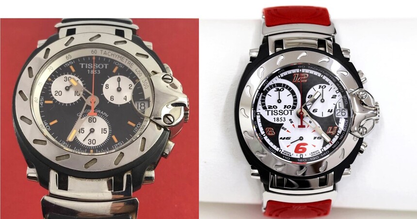 První model Tissot T-Race z let 2003/4 a 2007.