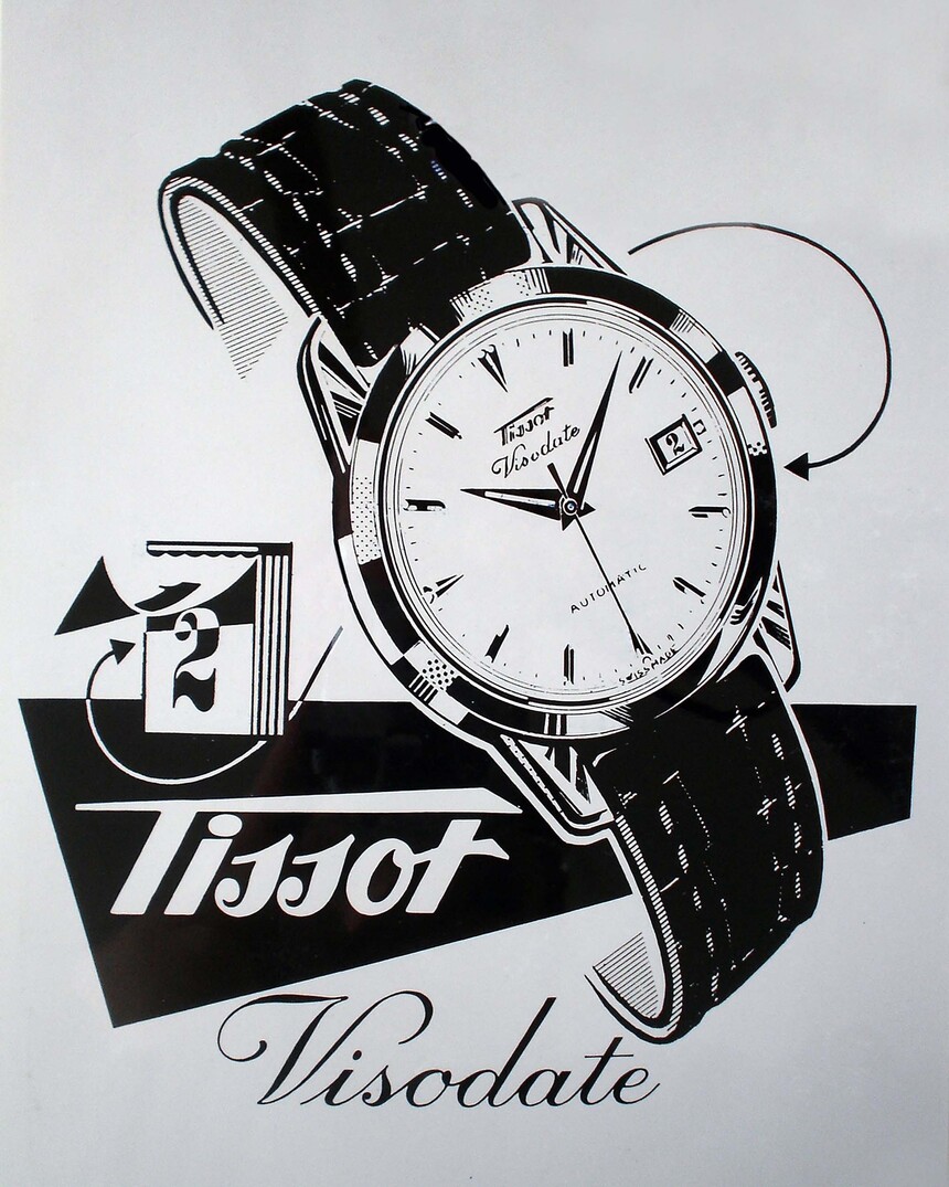 Dobová reklama na Tissot Visodate.