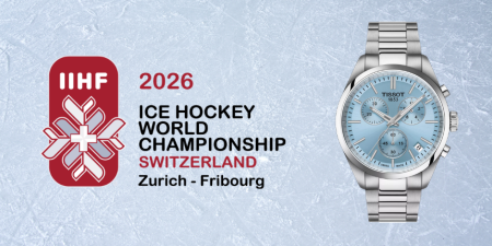 Tissot IIHF 2026 – Hokejová edice v bledě modrém