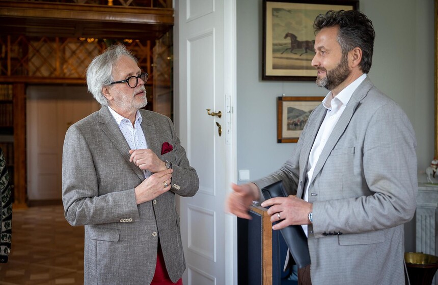 Ambasador značky František Kinský a zakladatel Josef Zajíček. Zdroj: www.kinskyartmedia.cz