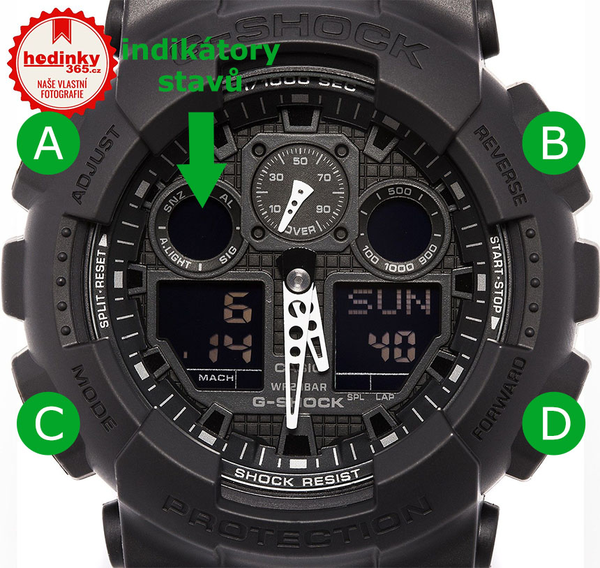 How To Set Up Casio G-Shock GA-100 (user Manual, User Guide ...