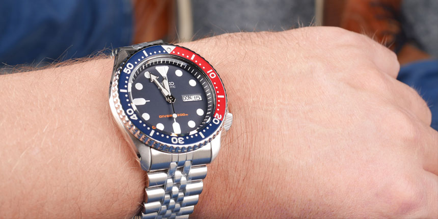 Seiko SKX009 v detailu na ruce